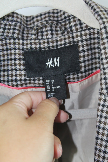 Women's Black/White HM Blazer Size 8