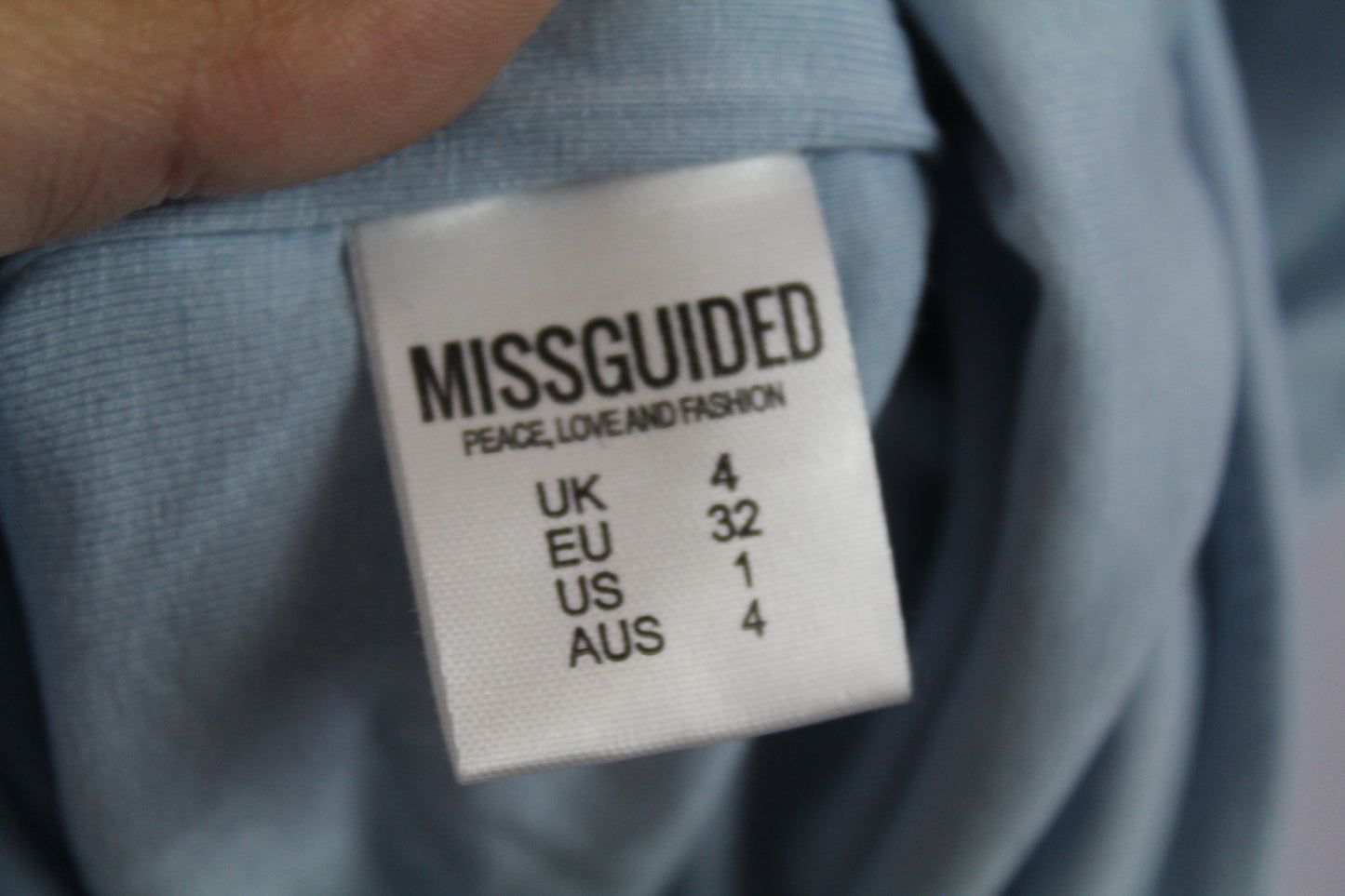 Women's Missguided Light Blue Pencil Skirt Size 4