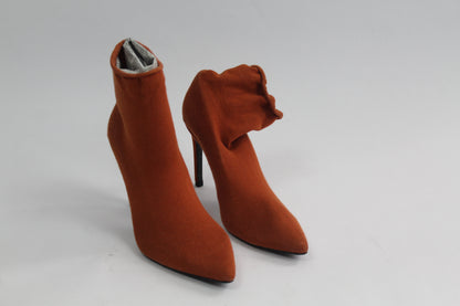 Zara Brown Basic Sock Booties Size 36