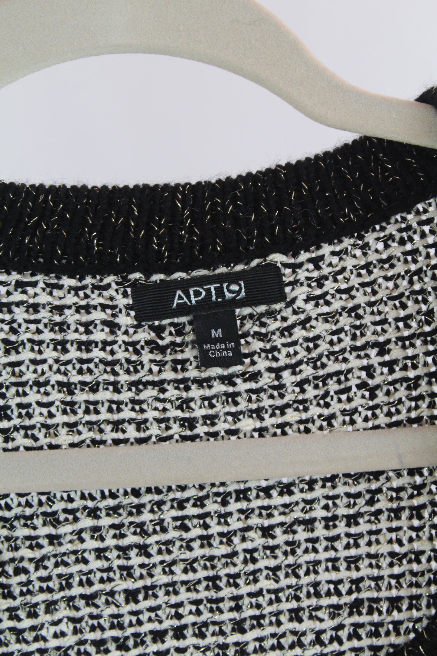Apt 9 Black and White Cardigan Size Medium