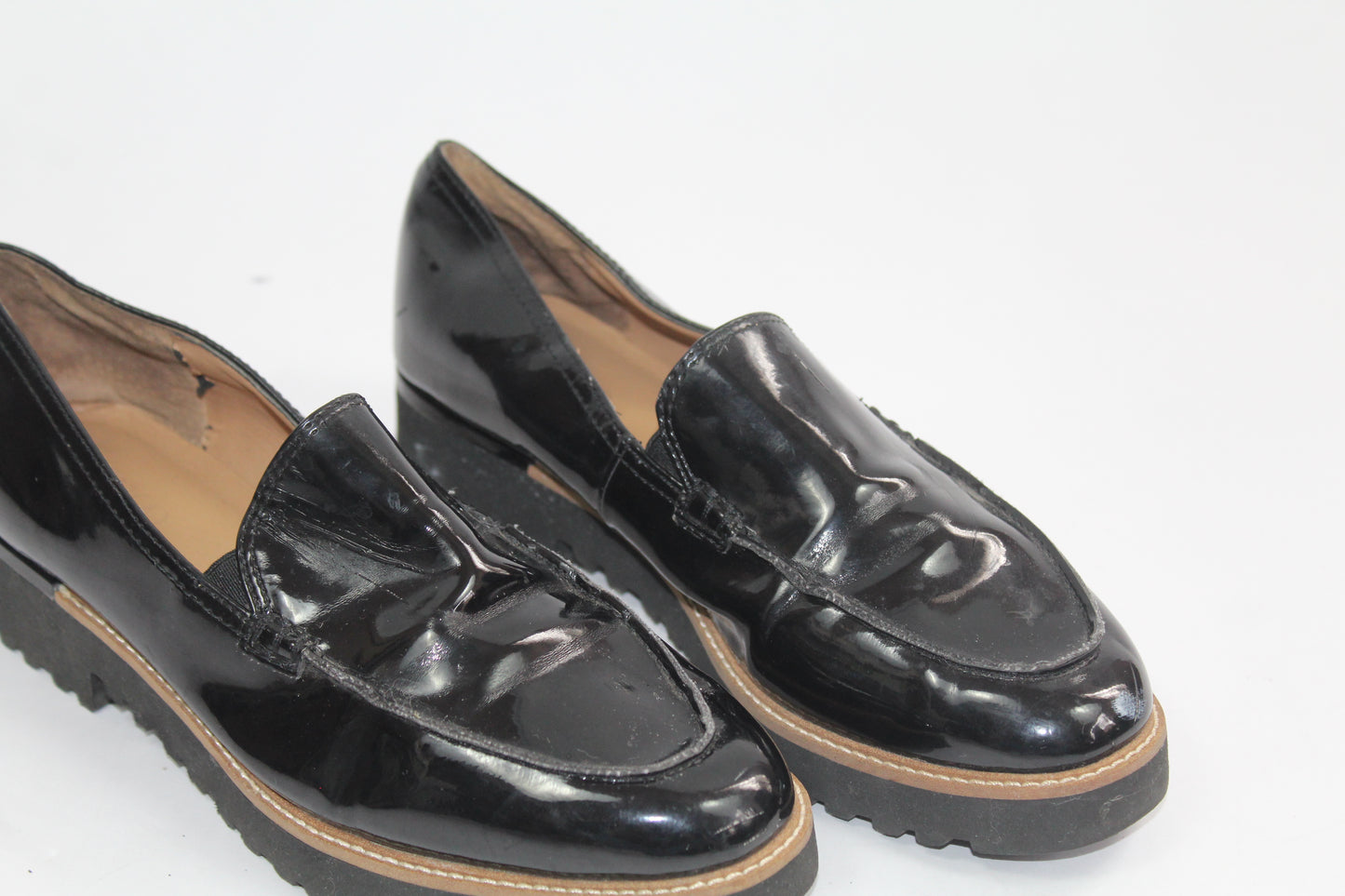 Women's Black Franco Sarto Loafers Size 7
