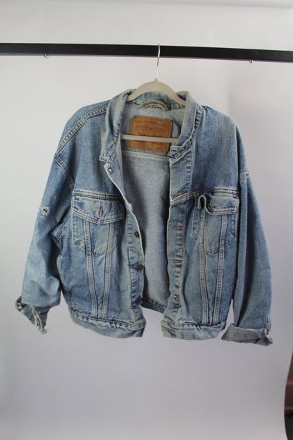 Women's Levi Denim Cropped Jacket Size Large