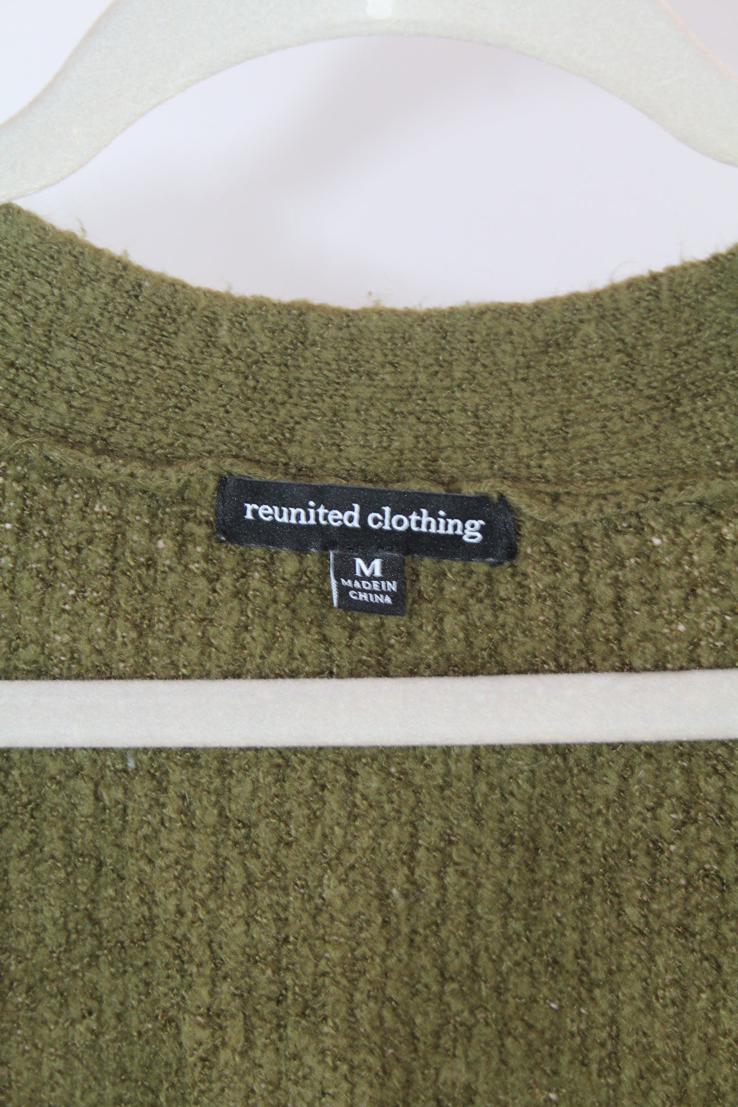 Women's Olive Green Long Sleeve Olive Cardigan Size Medium