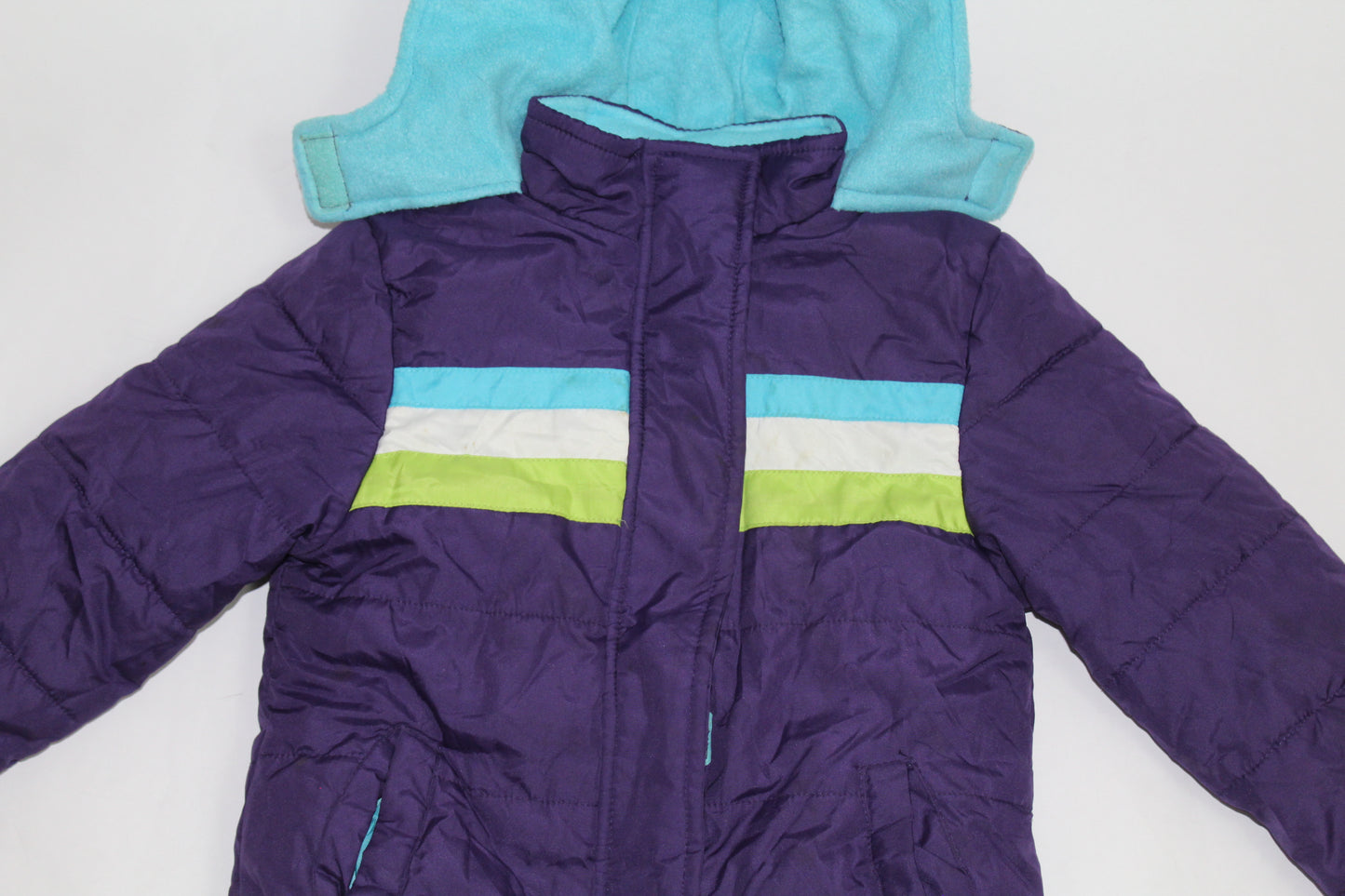 Girls Pink Platinum Turquoise Fleece Jacket – Size 4