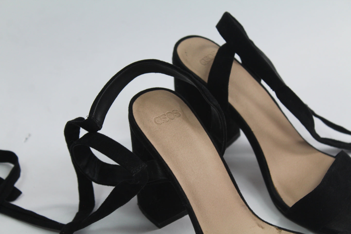 Women's Asos Black Strap Heels Size 4
