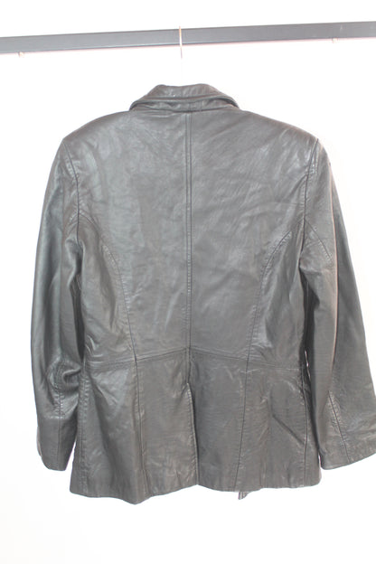 Women's Black Leather Kenneth Cole Reaction Jacket XS
