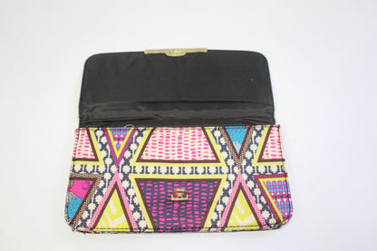 HM Yellow Patterned Clutch