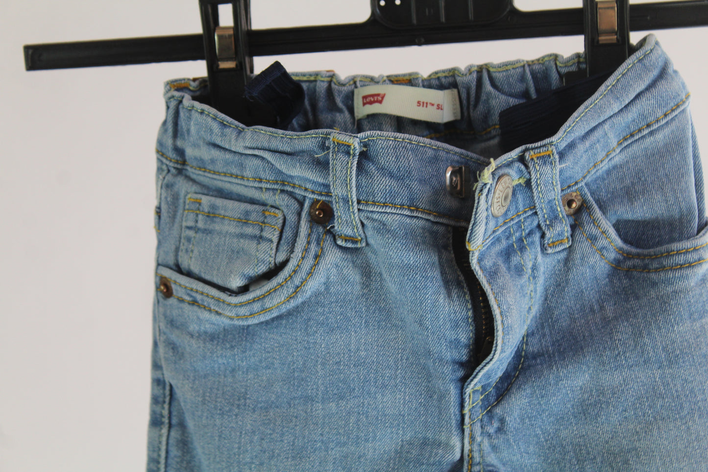 Boys Levi's Light Wash 511 Straight Leg Denim Size 4 Regular