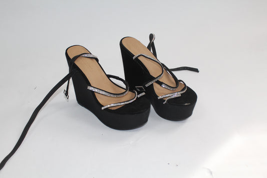 Women's Black Asos Formal Wedges Size 4 - Sold As Is