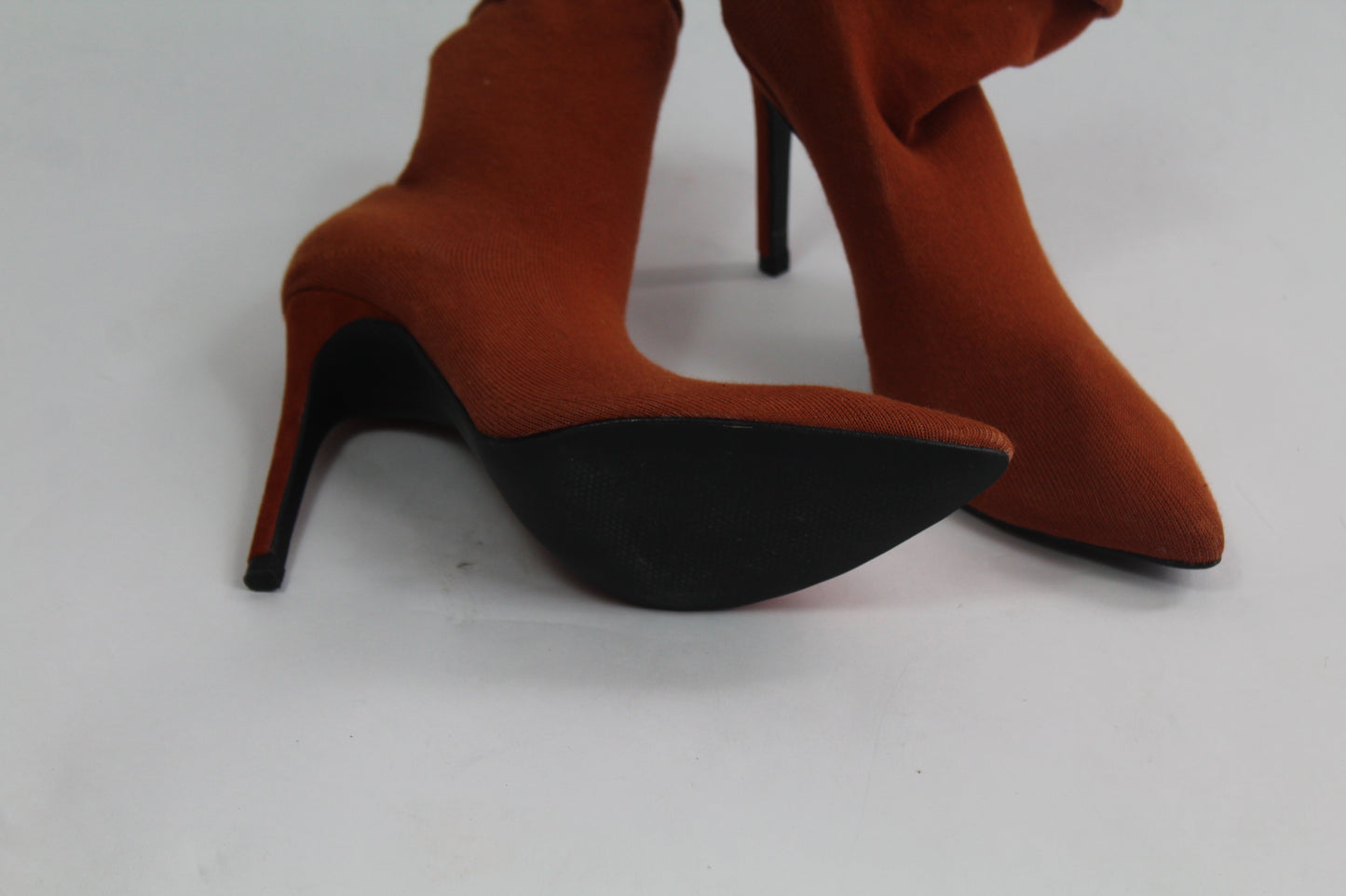 Zara Brown Basic Sock Booties Size 36