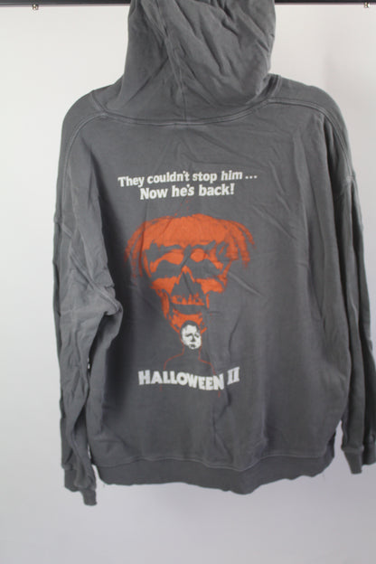 Women's Grey Halloween Hoodie Size Large