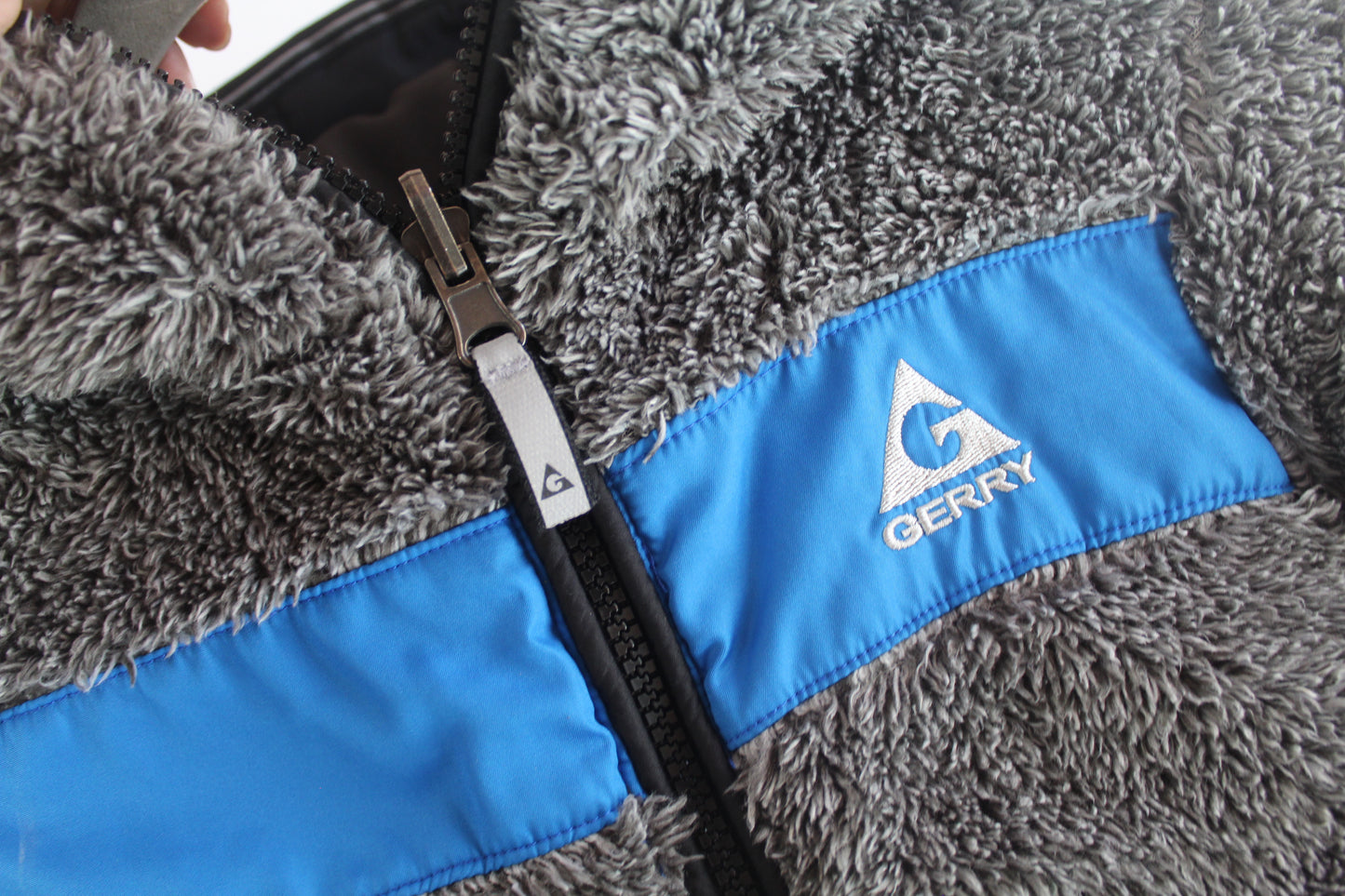 Boys Gerry Double Sided Blue/Grey Zip-Up Jacket Size 5