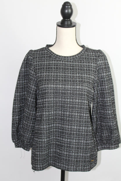 Anne Klein Women’s Textured Grey Jacket – Size M