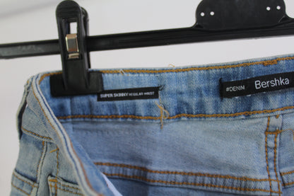 Bershka Distressed Light Wash Denim Women's Size 6