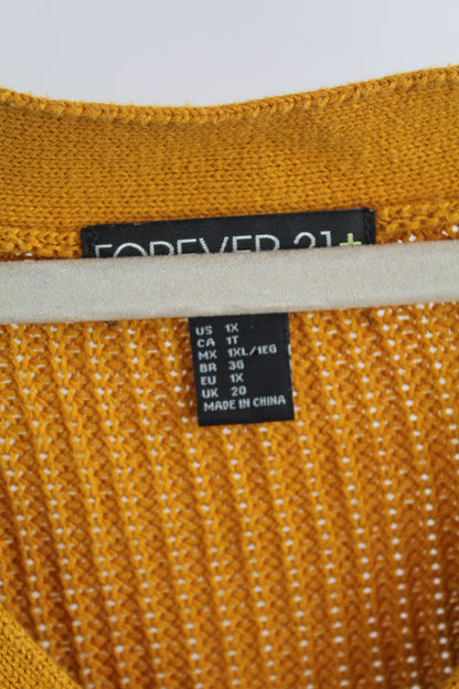 Women's Yellow Forever 21 Knit Sweater Size 1x