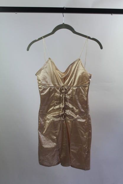 Silk Cream Women's Mini Dress Size Medium