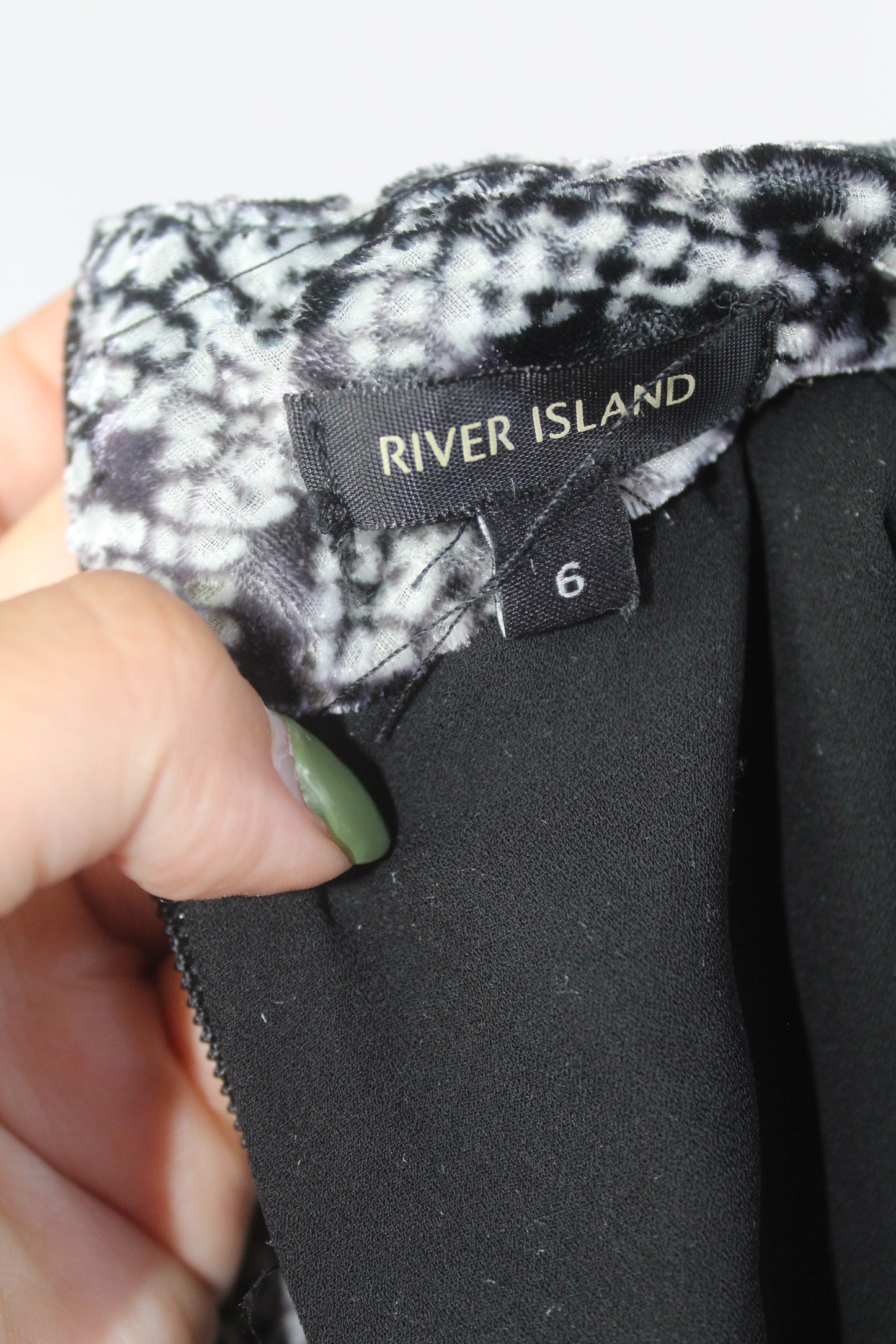 Grey/Black Women's River Island Snake Print Mini Dress Size 6