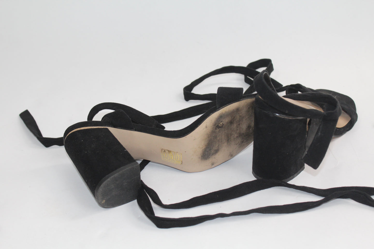 Women's Asos Black Strap Heels Size 4