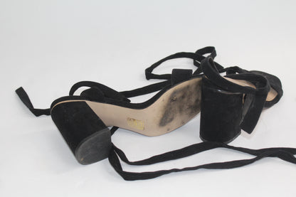 Women's Asos Black Strap Heels Size 4