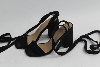 Women's Asos Black Strap Heels Size 4