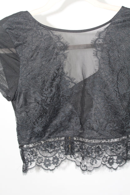 Women's Express Black Crop Top Size XS