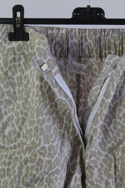Palm Collective Sustainable Linen Cheetah Print Shorts Women's Size Small