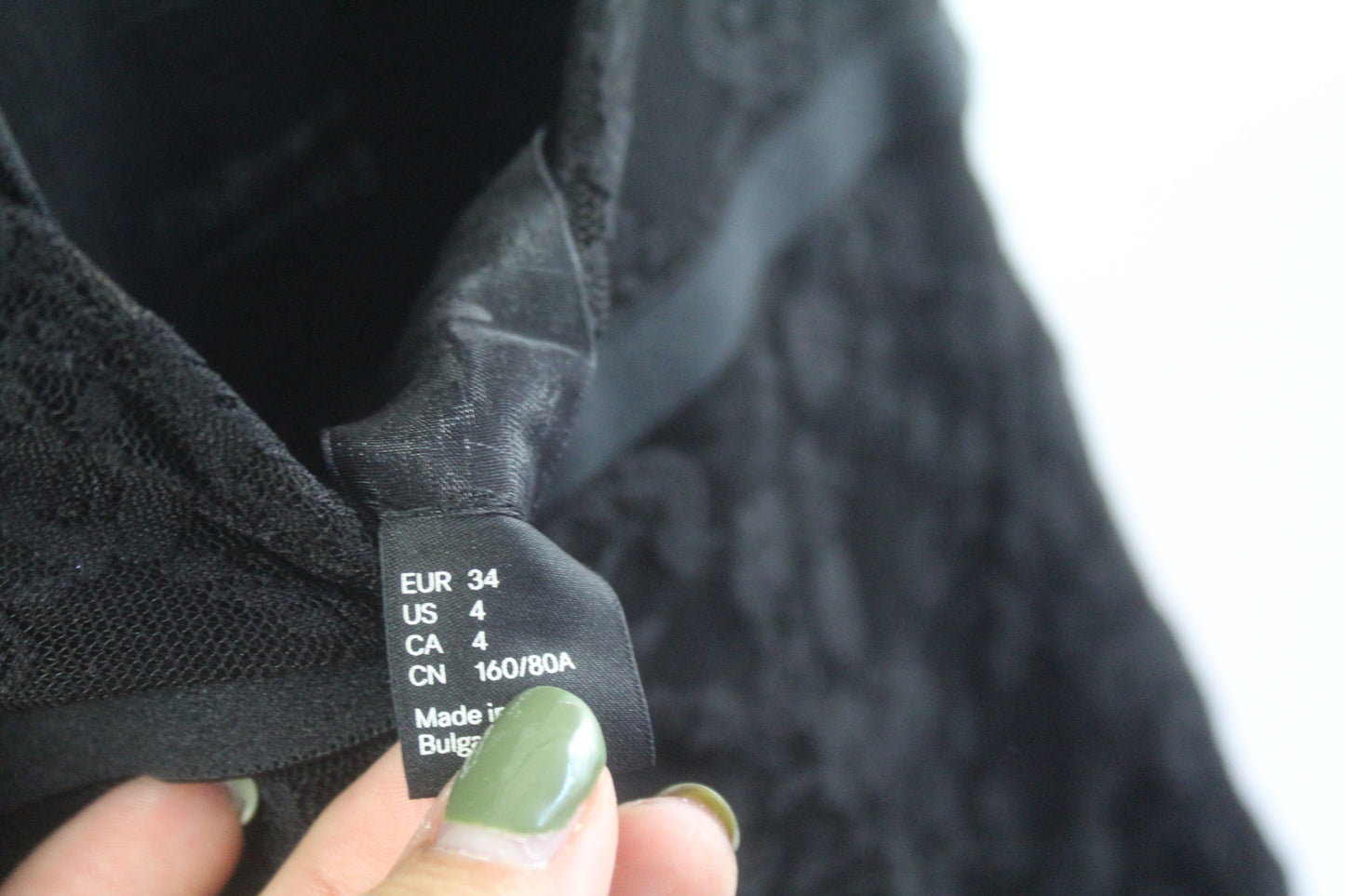 HM Black Lace Women's Dress US Size 4