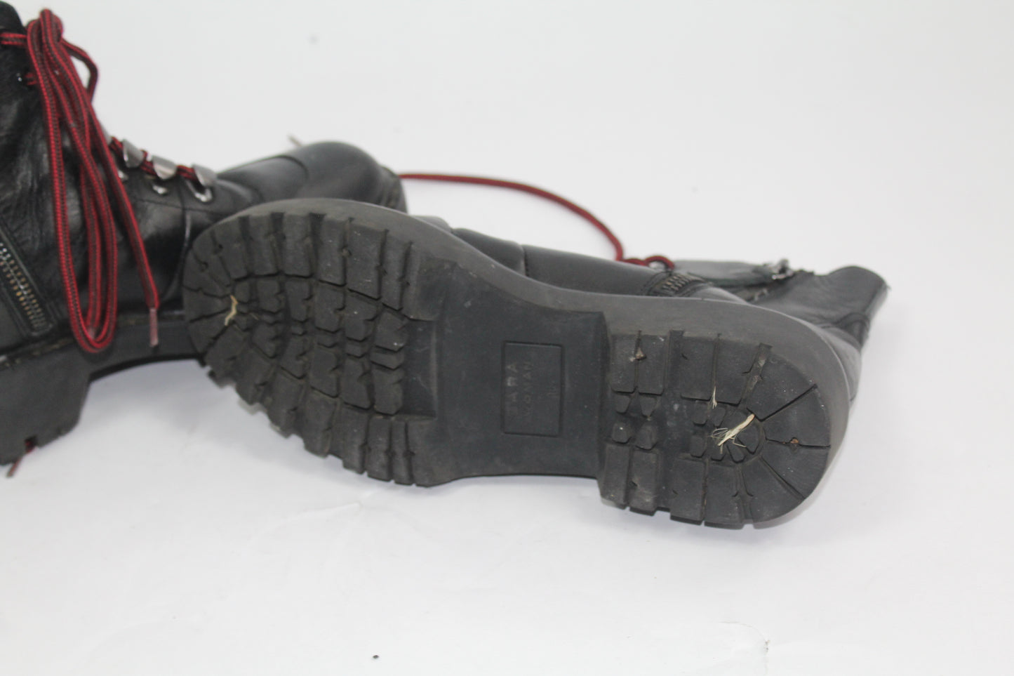 Women's Zara Black Combat Boots UK Size 36