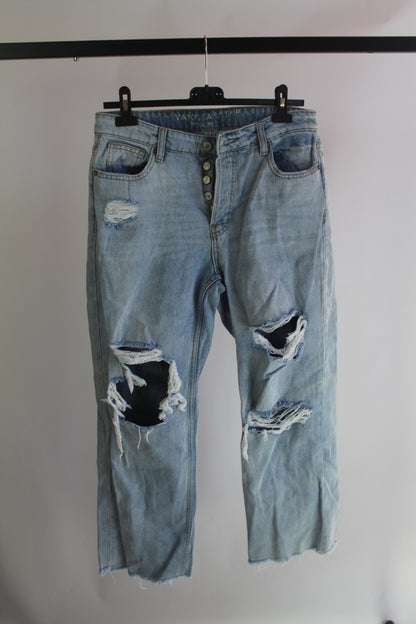Vanilla Star Women's Light Wash Ripped Denim Jeans Size 7