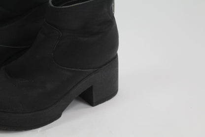 Women's Asos Black Chunk Booties Size 4