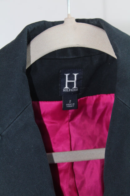 Women's Tommy Hilfiger Vintage Blue Blazer Size 2