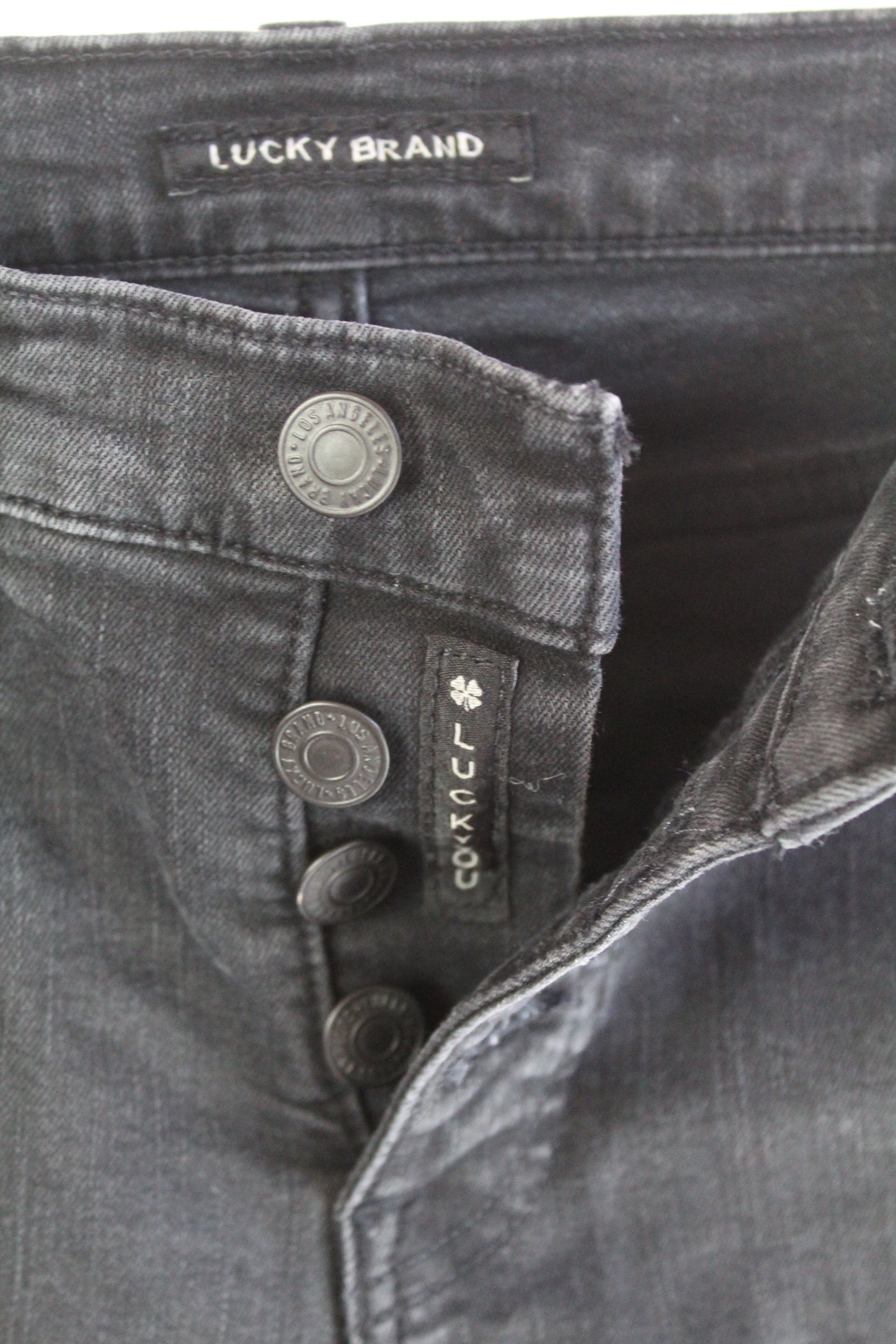 Lucky Brand Stretch Black BootCut Dark Wash Denim Size 6