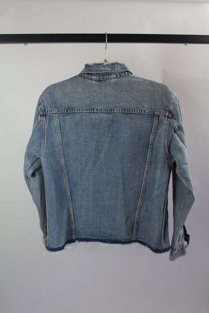 Women's Cropped Levi Denim Jacket Size Small