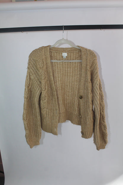 Women's A New Day Brown Knit Cardigan Size Small