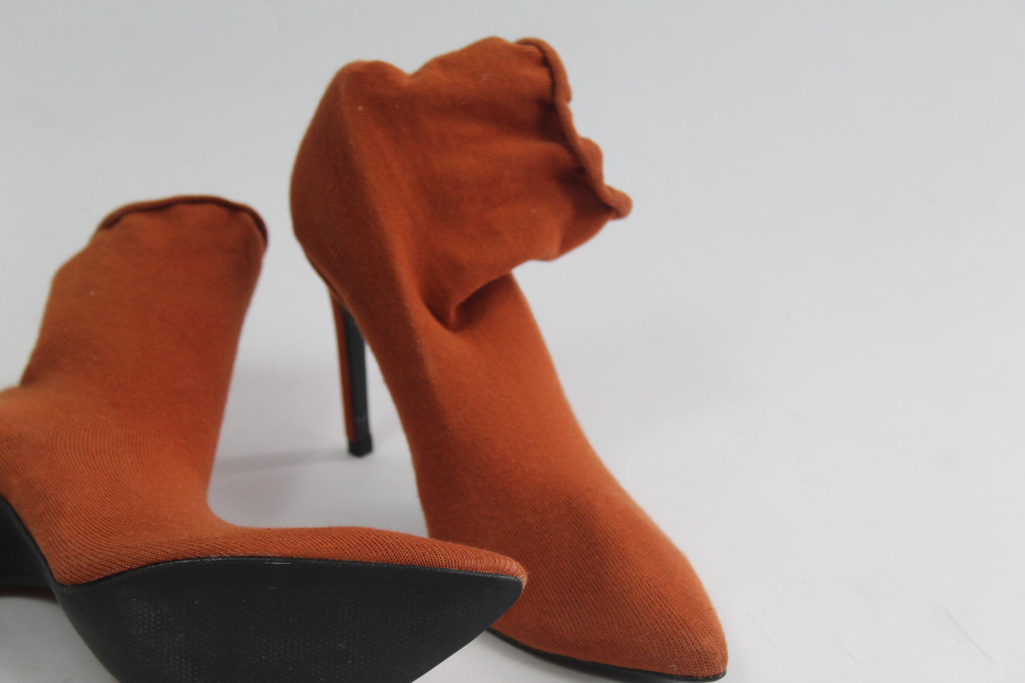 Zara Brown Basic Sock Booties Size 36