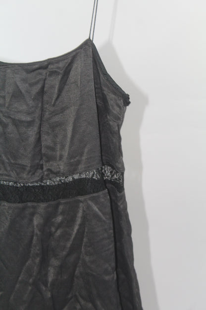 Zara Trafaluc Collection Black Satin Mini Dress Size XS