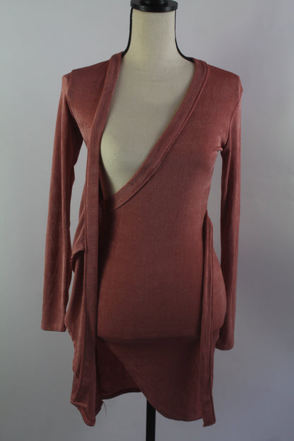 Women's Size Small Tie Dress Color Salmon Pink