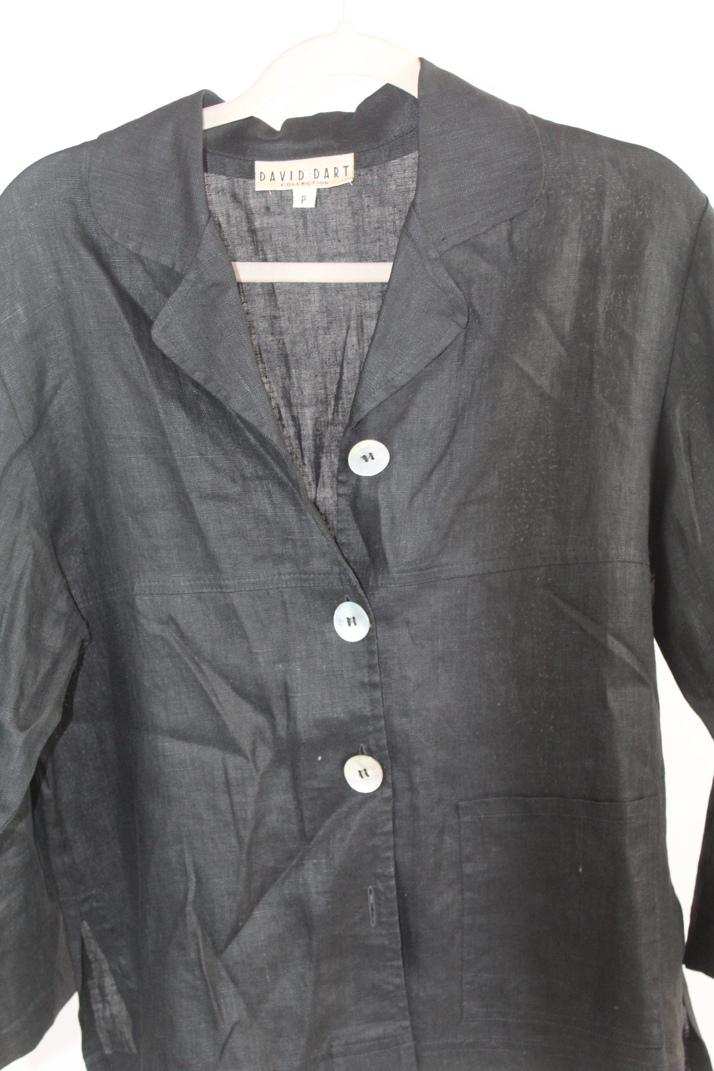 Women's Vintage David Bart Petite Black Long Sleeve