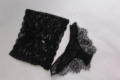 Black Lace Lingerie Block Top w/Underwear - Thrifted New in Bag - Sizes Vary