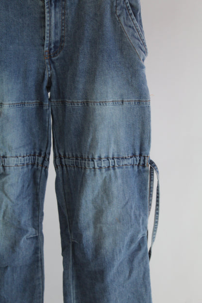 I AM GIA Women's Light Wash Cargo Pants Size Small