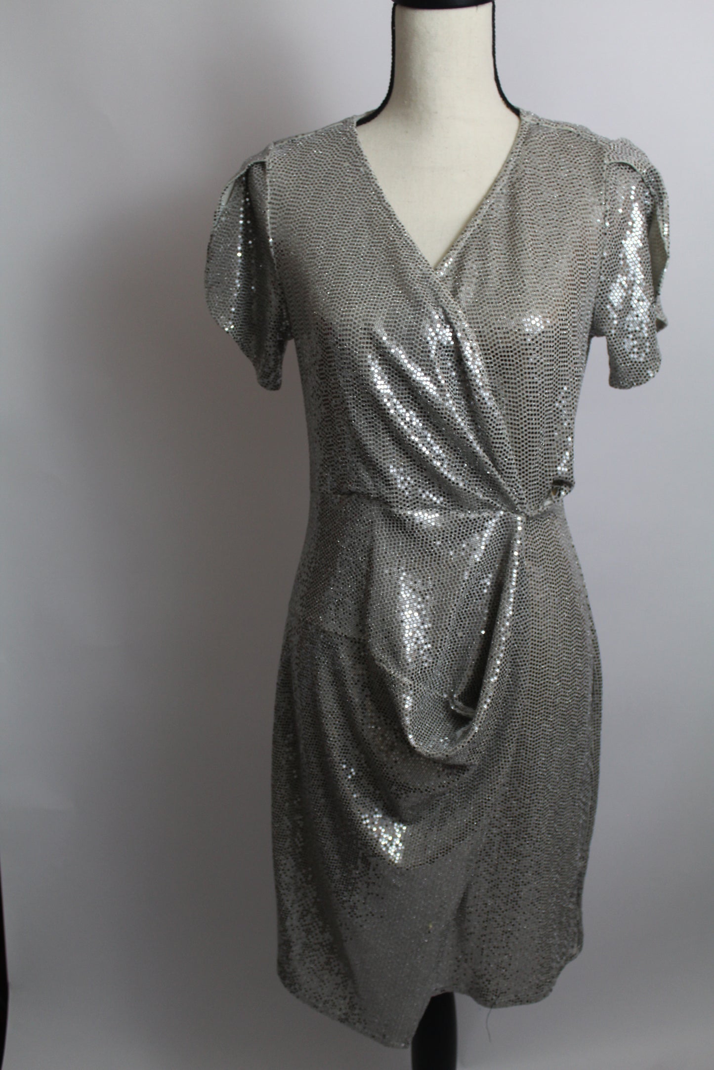 Women’s JM Studio by John Meyer Silver Sequin Dress - AS IS – Size 6