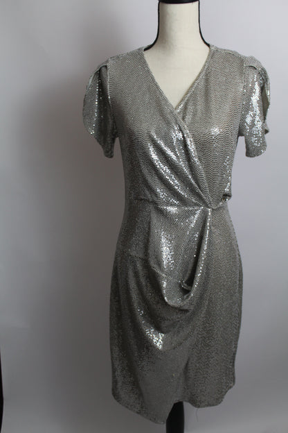 Women’s JM Studio by John Meyer Silver Sequin Dress - AS IS – Size 6