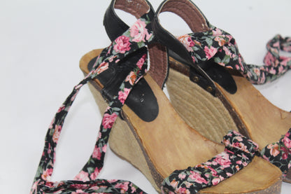 Women's Wedges with Floral Strap Size 6