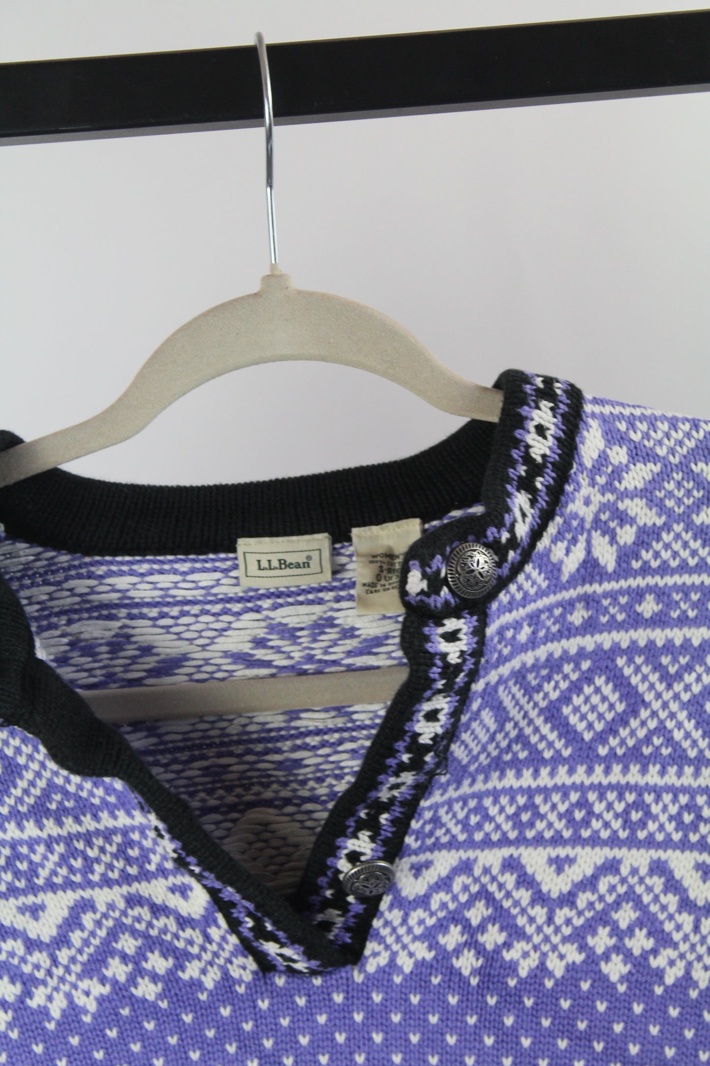 Women's Vintage LL Bean Blue Sweater Size Small