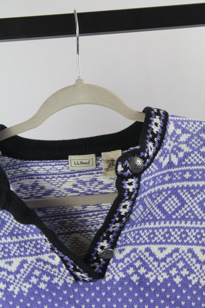 Women's Vintage LL Bean Blue Sweater Size Small