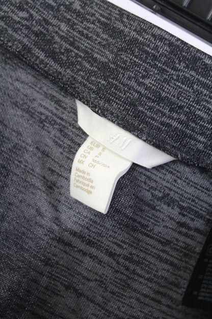 H&M Stretch Grey Pencil Skirt w/Open Slit Women's Size Small