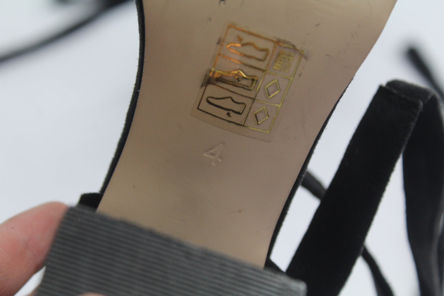 Women's Asos Black Strap Heels Size 4