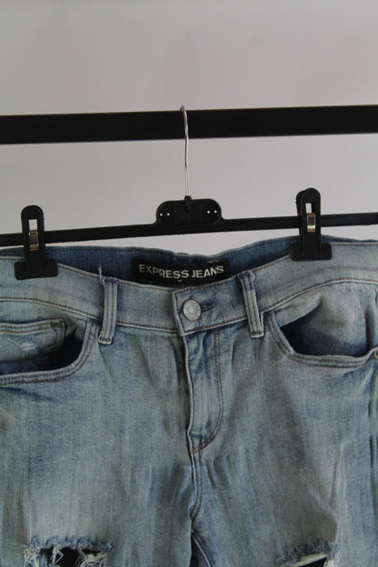 BDG Women's Light Wash Distressed Denim Super Skinny Size 6