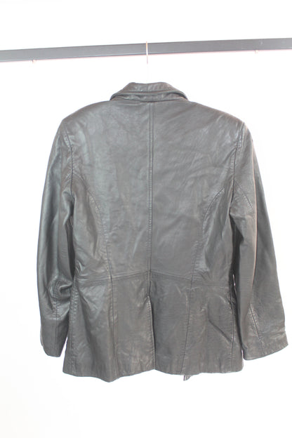 Women's Black Leather Kenneth Cole Reaction Jacket XS