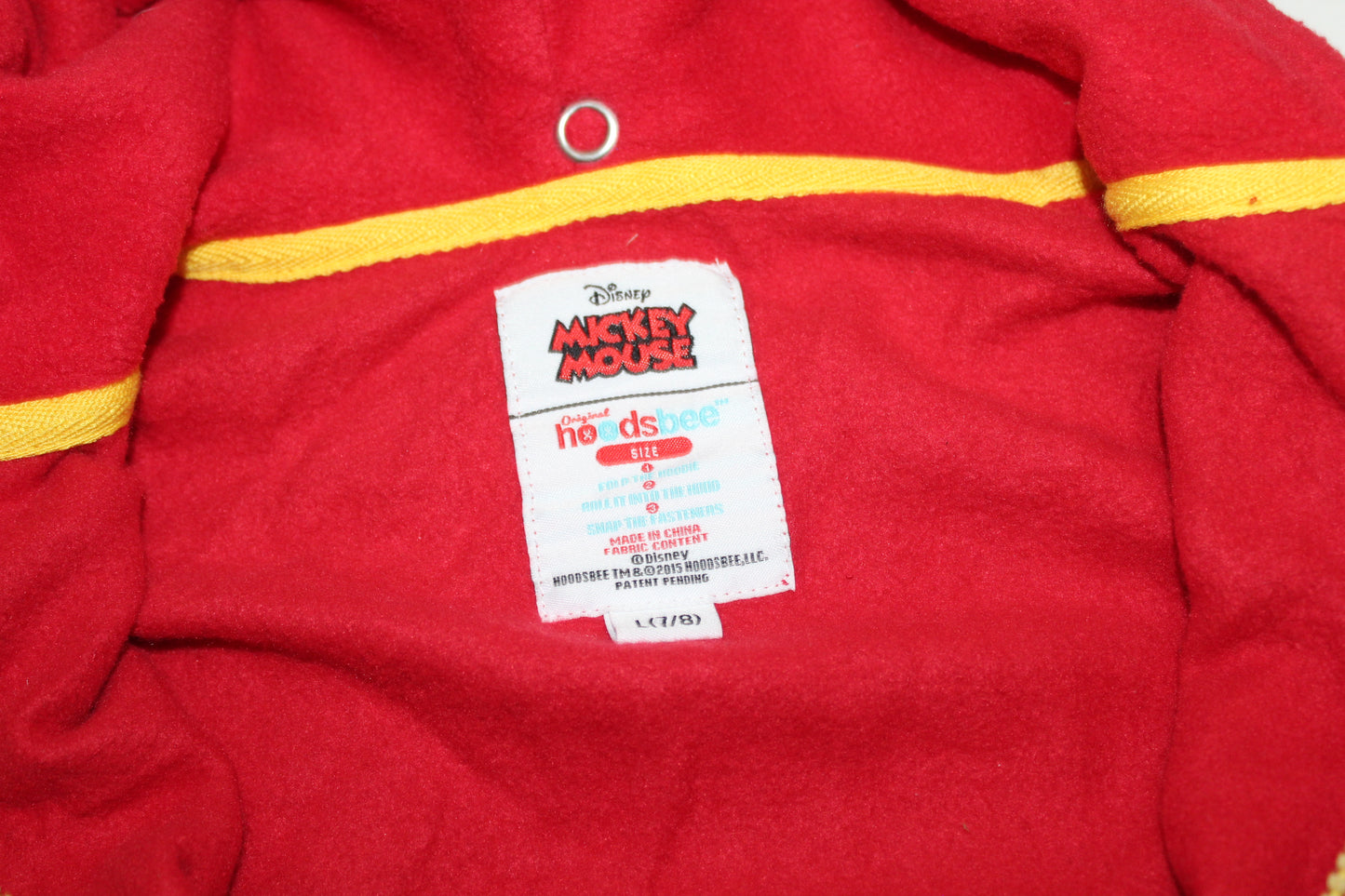 Kids’ Hoodsbee Mickey Mouse Red Plush Hoodie – Size Large (7/8)